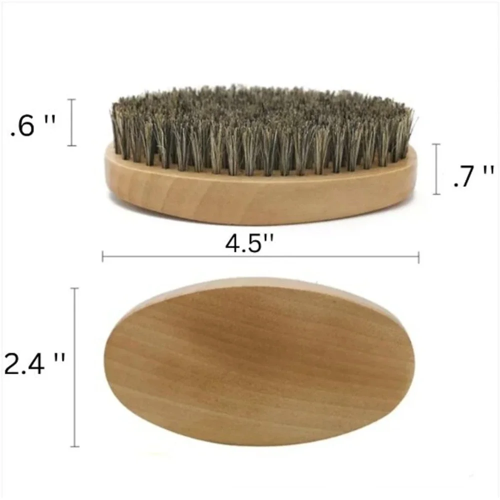 Boar's Hair Beard Brush & Natural Sandalwood Beard Comb Grooming Kit for‎ Men